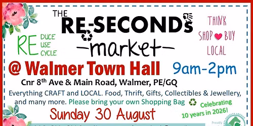 SUNDAY 30 August 2026 - Re-Seconds Market @ Walmer Town Hall