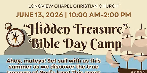 "Hidden Treasure" Bible Day Camp | June 13, 2026