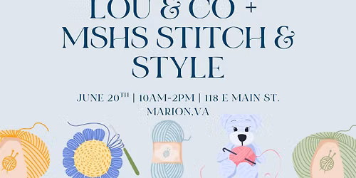 Love Local Series: MSHS Stitch & Style Pop-Up
