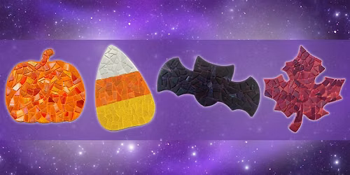 Halloween glass mosaics class - at The Vineyard at Hershey