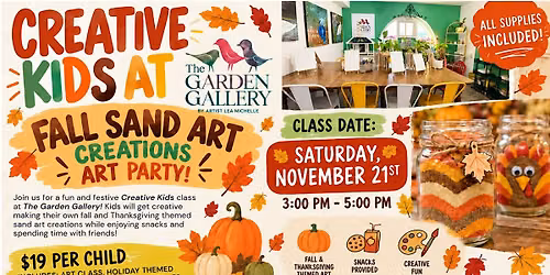Fall Sand Art Creations - Creative Kids Fall Art Party