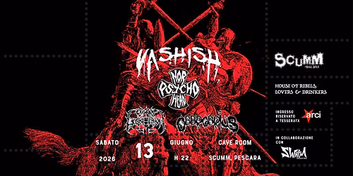Vashish + Nor live @ Scumm Cave Room \u2022 opening act Carnal Destruction, Obbrobrius \u2022 Sab 13\/06