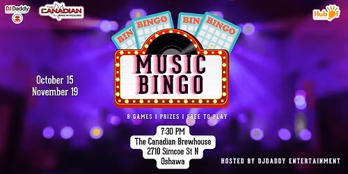 Music Bingo - Canadian Brewhouse (Oshawa)