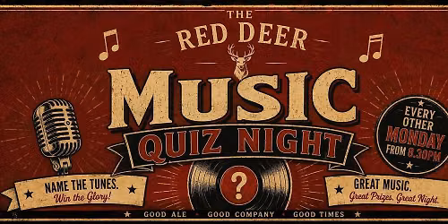 Red Deer Monday Music Quiz @ 8.30pm
