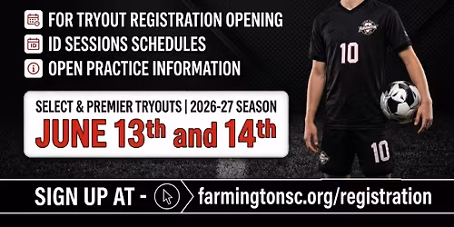 Farmington Soccer Club Select and Premier Tryouts