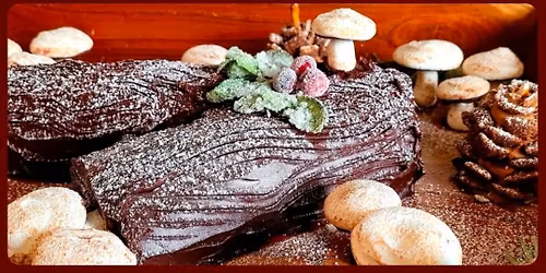 Yule Log Cake -B\u00fbche de No\u00ebl Class (1 SPACE REMAINING)