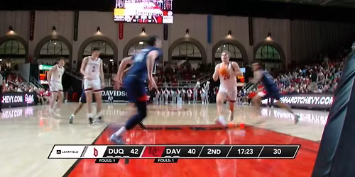 Davidson Wildcats at Duquesne Dukes Mens Basketball at UPMC Cooper Fieldhouse