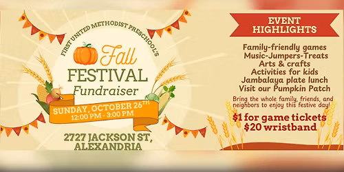 First United Methodist Preschool's Fall Festival Fundraiser