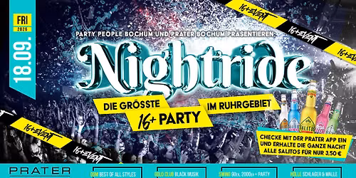 Nightride \u2013 NRW\u00b4s gr\u00f6\u00dfte 16+ Party at PRATER BOCHUM [18\/09\/2026]