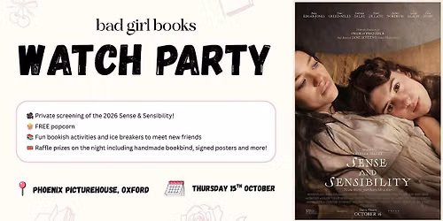 Sense & Sensibility (2026) Watch Party with Bad Girl Books