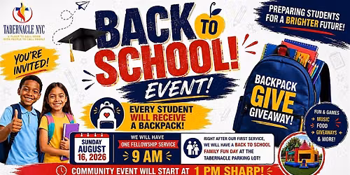 BACK PACK & SCHOOL SUPPLIES GIVEAWAY