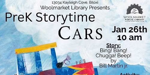 PreK Storytime: Cars