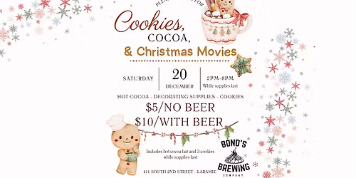 Cookies, Cocoa, and Christmas Movies at Bond's