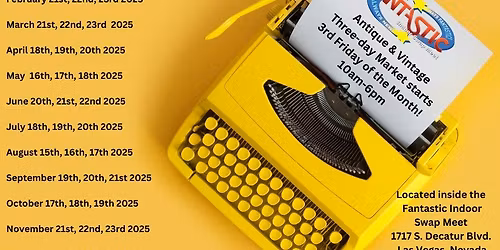 Fantastic Vintage Market Monthly 3 day Event