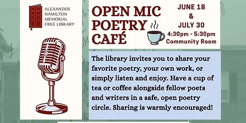 Open Mic Poetry Cafe - Adults