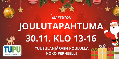 Koko perheen pikkujoulut Tuusulanj\u00e4rven koululla