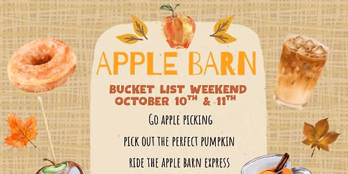 Apple Barn Bucket List Weekend
