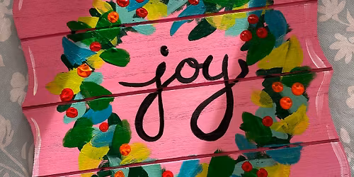 Acrylic Workshop - Wooden Wreath Plaque