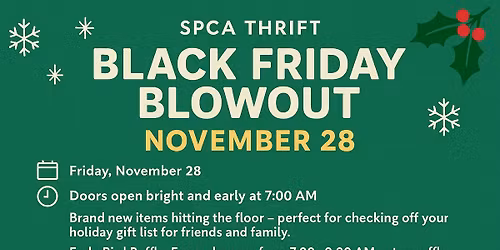 SPCA Thrift Black Friday Blowout - November 28th