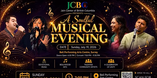 A Soulful Musical Evening- Bollywood Hits & Devotional Bhajans