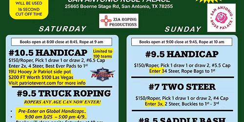 ***NOW ANY AGE CAN ENTER THE TRUCK ROPING 