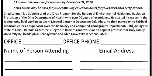 2 Hour Radiography Course