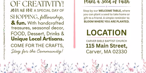 Grow in Faith Spring Craft Fair