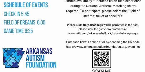 Autism Night with the Arkansas Travelers