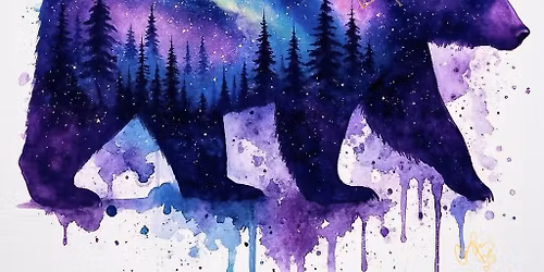 Ursa Major Watercolor with Frame