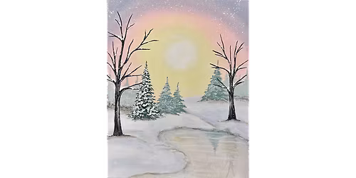 Snowfall at Sunrise - Paint and Sip in Sacramento | Classpop!\u2122