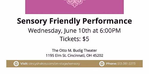 Cincinnati Shakespeare Company Sensory-Friendly Performance of EMMA