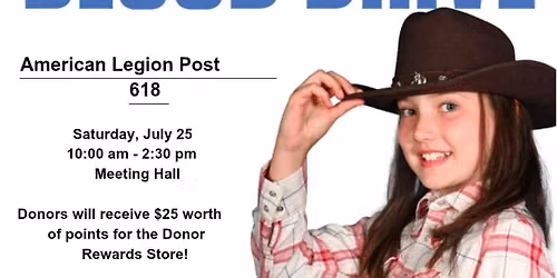 BLOOD DRIVE AT POST 618 WITH GULF COAST BLOOD