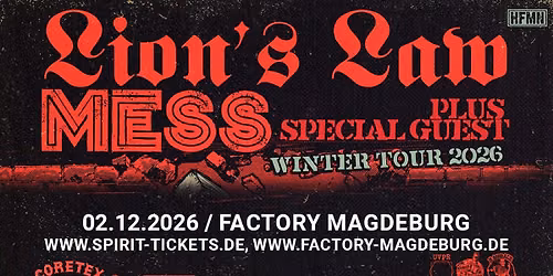 Lions Law, Mess " Winter Tour 2026