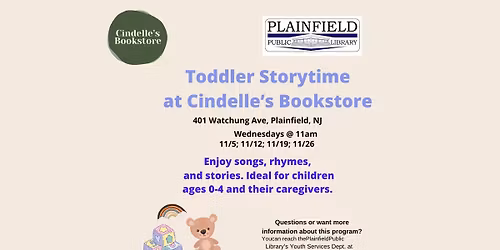 Weekly Toddler Story time!