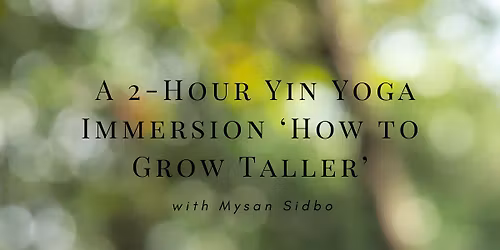 2 - hour Yin Yoga Immersion 'How To Grow Taller'