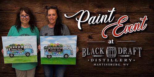 VW Flower Van on Canvas Painting Event @ Black Draft Distillery WV