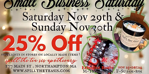 Small Business Saturday ~ 25% OFF Store Wide