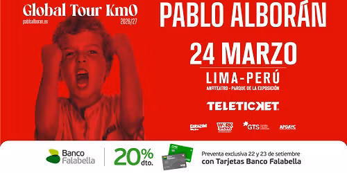 Pablo Albor\u00e1n "Global Tour KM0" en Lima 2026