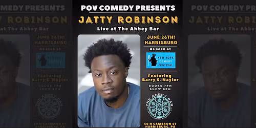 POV Comedy presents Jatty Robinson at The Abbey Bar | Harrisburg PA