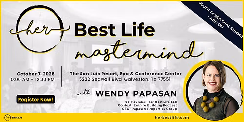 Her Best Life Mastermind at the kwSTX Regional Summit w\/ Wendy Papasan
