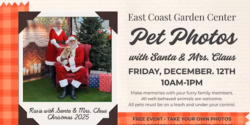 Pet Photos with Santa & Mrs. Claus