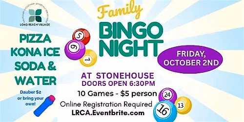 LRCA Bingo Night