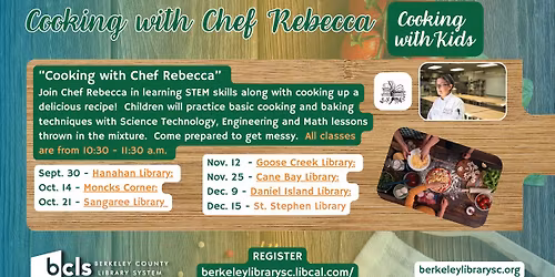 St. Stephen Library: "Cooking with Chef Rebecca" Cooking with Kids!
