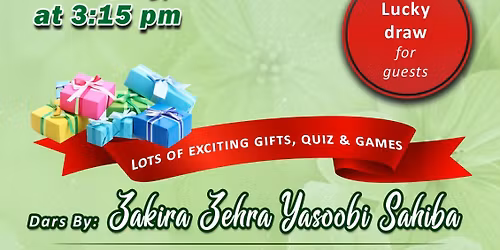 JASHAN-E-WILADAT-E-SHEHZADI-E-KONAIN(S.A)