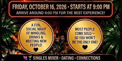 Friday Night Singles Mixer at Orion\u2019s Roof