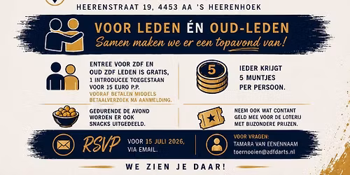 40 jarig bestaan Zeeuwse Dart Federatie