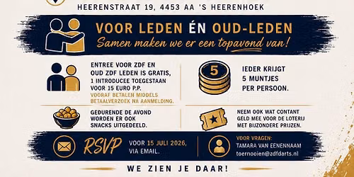 40 jarig bestaan Zeeuwse Dart Federatie