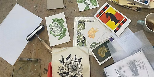 Lino Printed Festive Cards