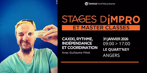 Stage Caxixi, RYTHME, ind\u00e9pendance et coordination avec Guillaume Pihet