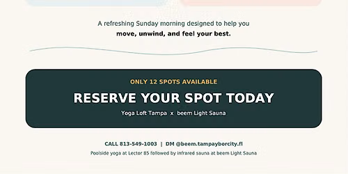 Poolside Yoga + Infrared Sauna
